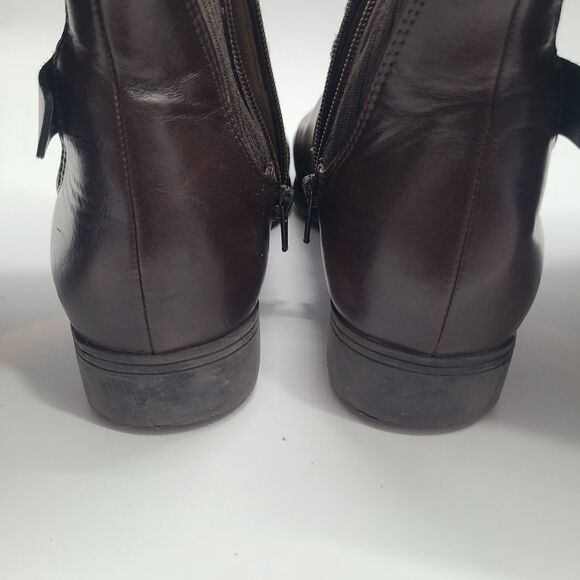 Life Stride Womens X Anita Dark Chocolate Wide Calf Tall Riding Boots Size 8W - Picture 13 of 16